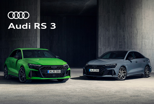 Modèle du mois: Audi RS 3. Un pas de plus dans tous les sens.